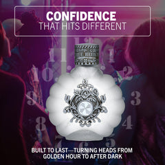 True Religion bottle pour shot hints at sparkling citrus and floral notes