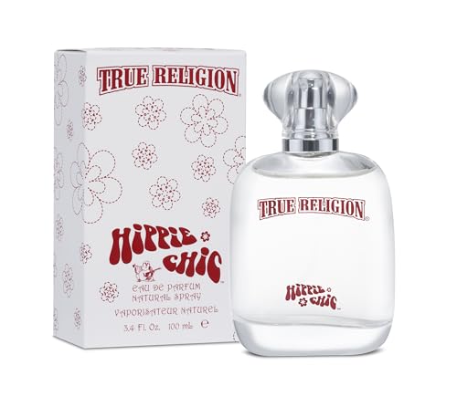 True Religion Hippie Chic mist spray in hand delivering light, refreshing fragrance