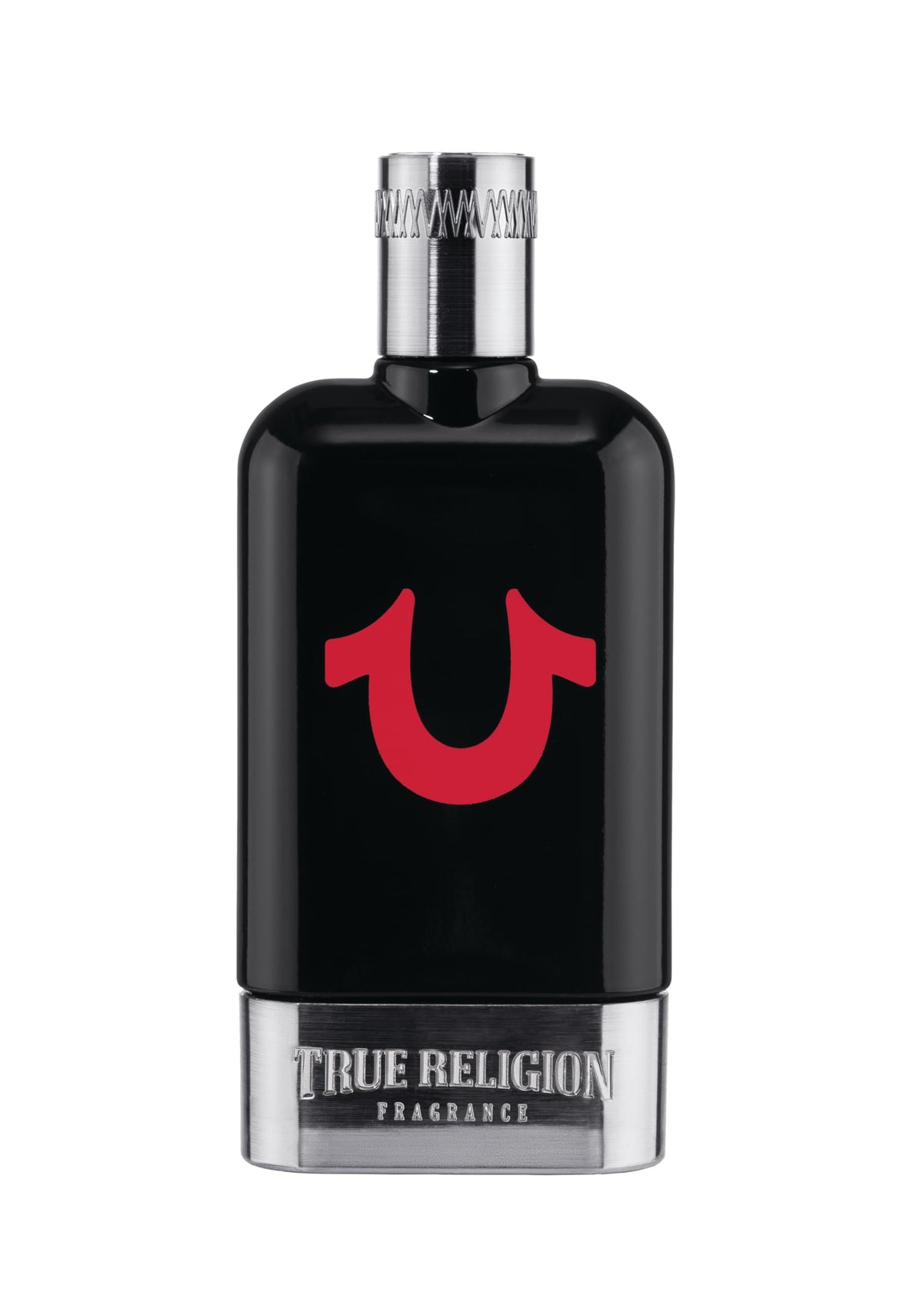 True Religion Men Cologne bottle front showcases fresh citrus and woody notes for everyday wear