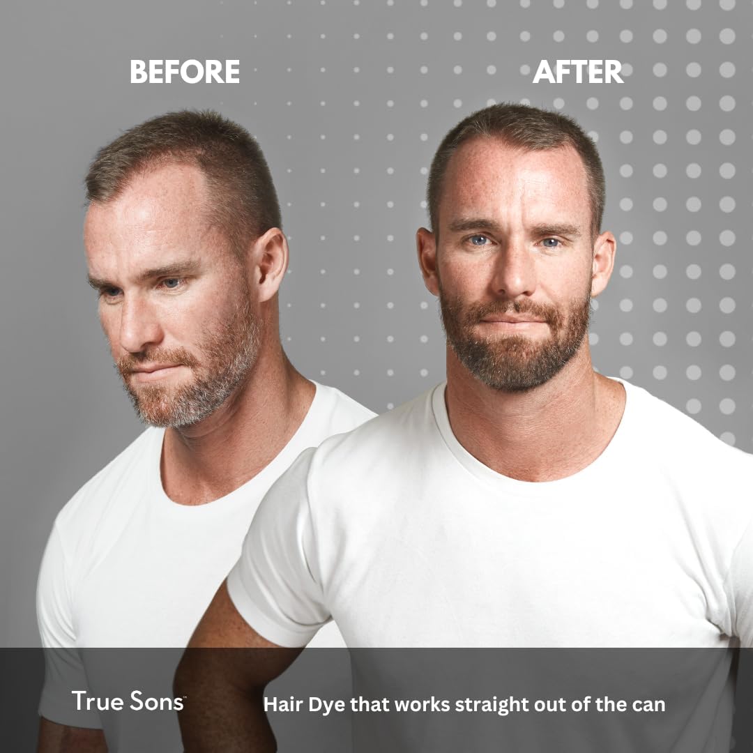 True Sons Dark Brown shade demonstrates versatile color for different skin tones.