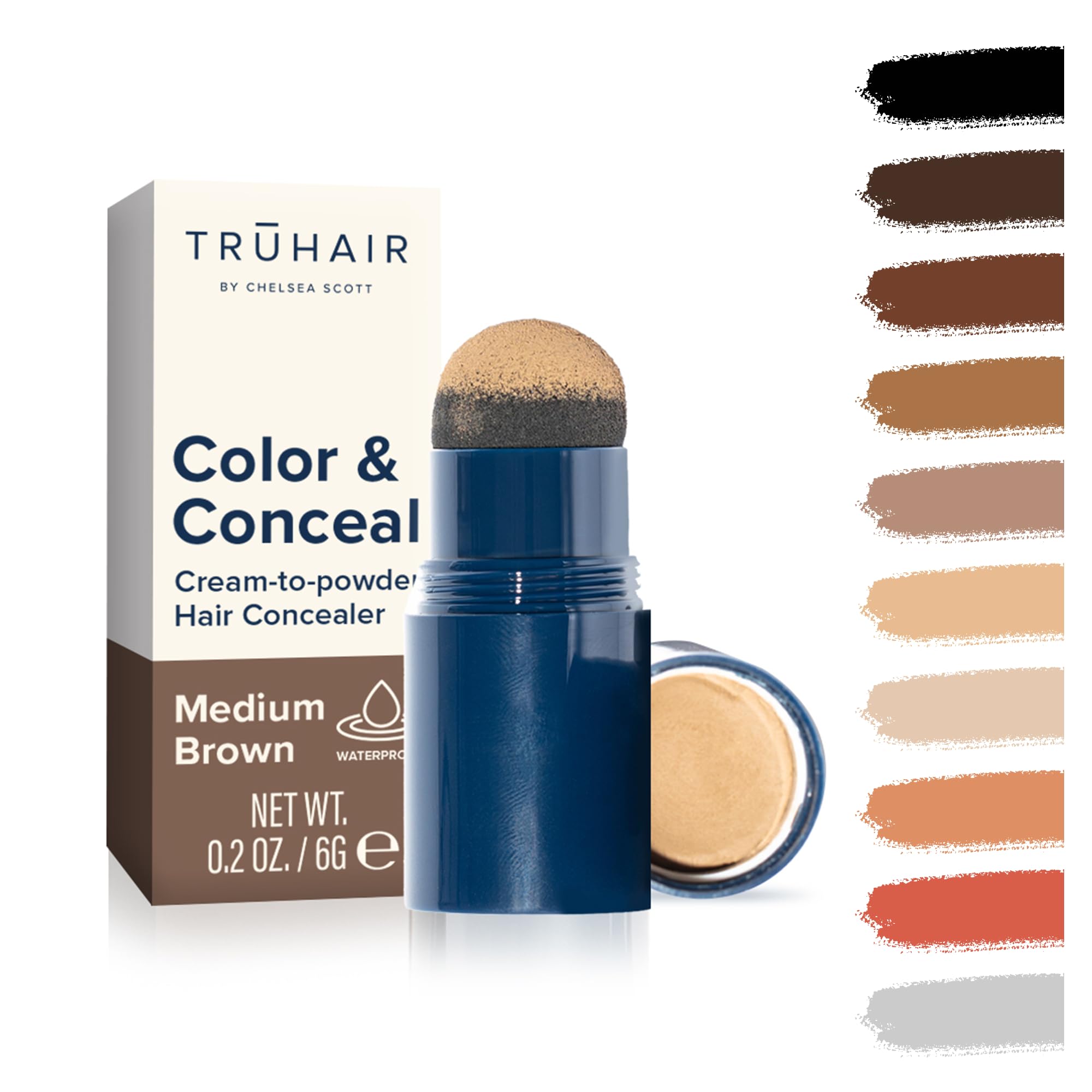 TRUHAIR Color & Conceal cap transfer enables mess-free root touch-ups