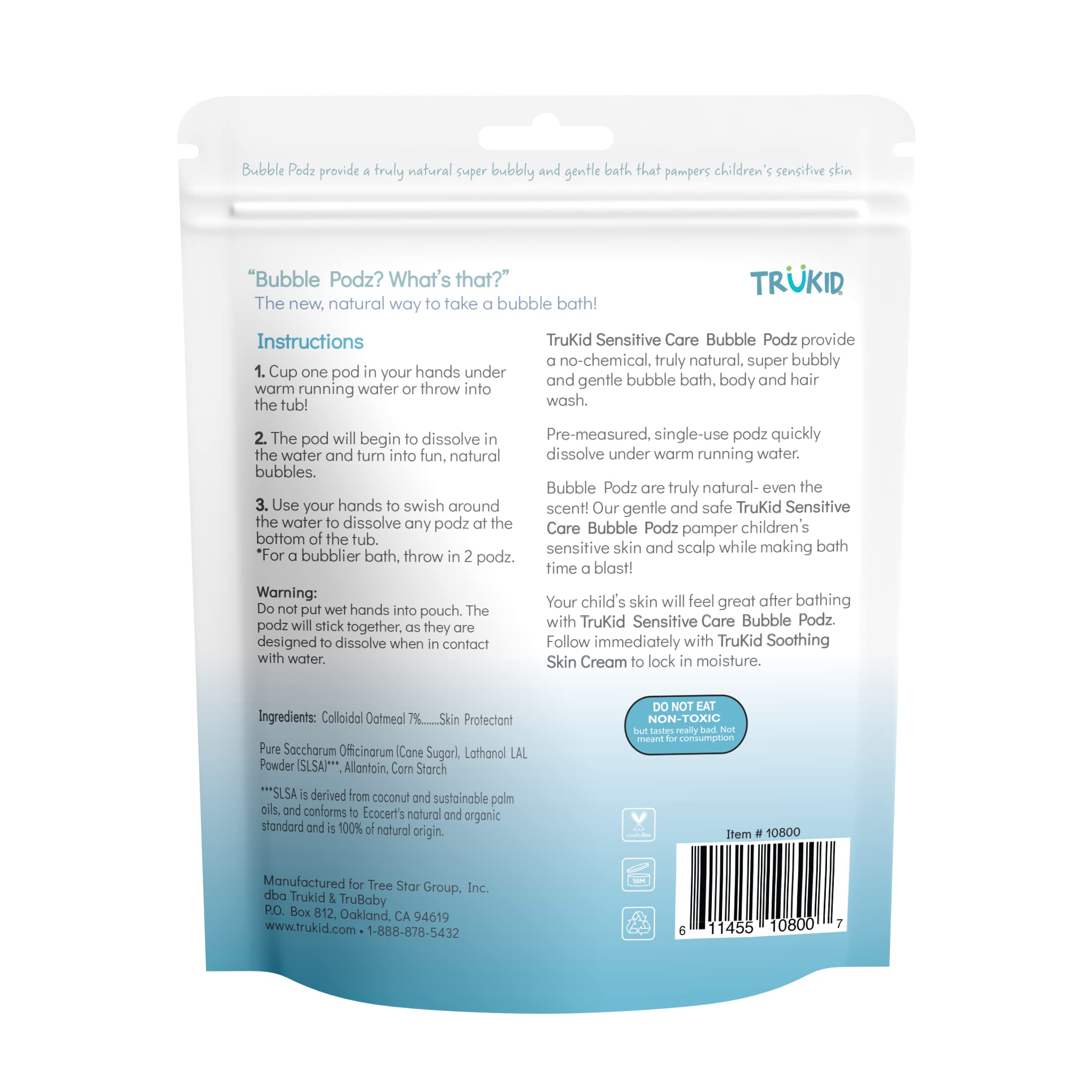 TruKid pods neatly stored on a bathroom shelf for compact, tidy storage