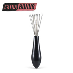 TRULY GENUINE STOCKHOLM bristles massage the scalp for soothing sensation.