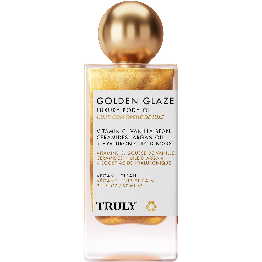 Truly Beauty Golden Glaze fragrance-notes-clove-orange-vanilla evoke mood-boosting aroma.