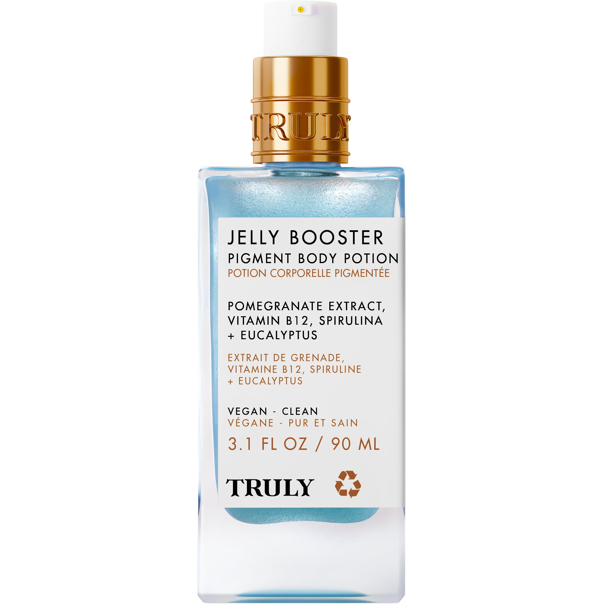 Truly Jelly Booster after-shower routine suggests refreshed skin texture.