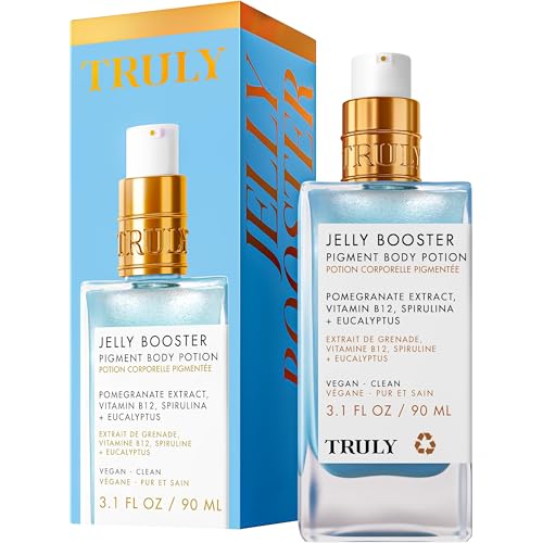 Truly Jelly Booster Pigment Body Potion bottle for at-home hydration and pigment balance.