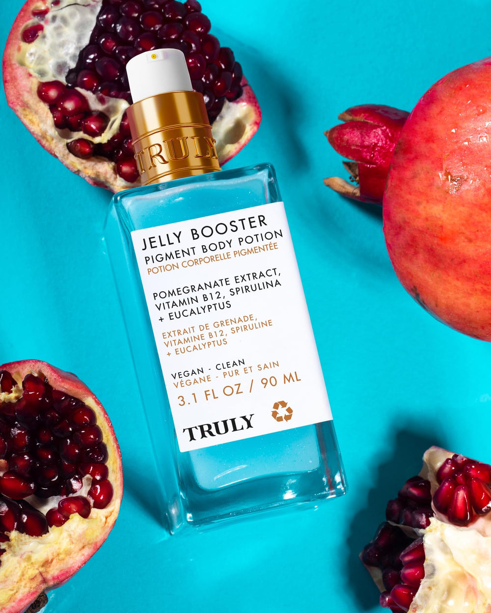 Truly Jelly Booster packaging close-up signals premium, cruelty-free skincare.