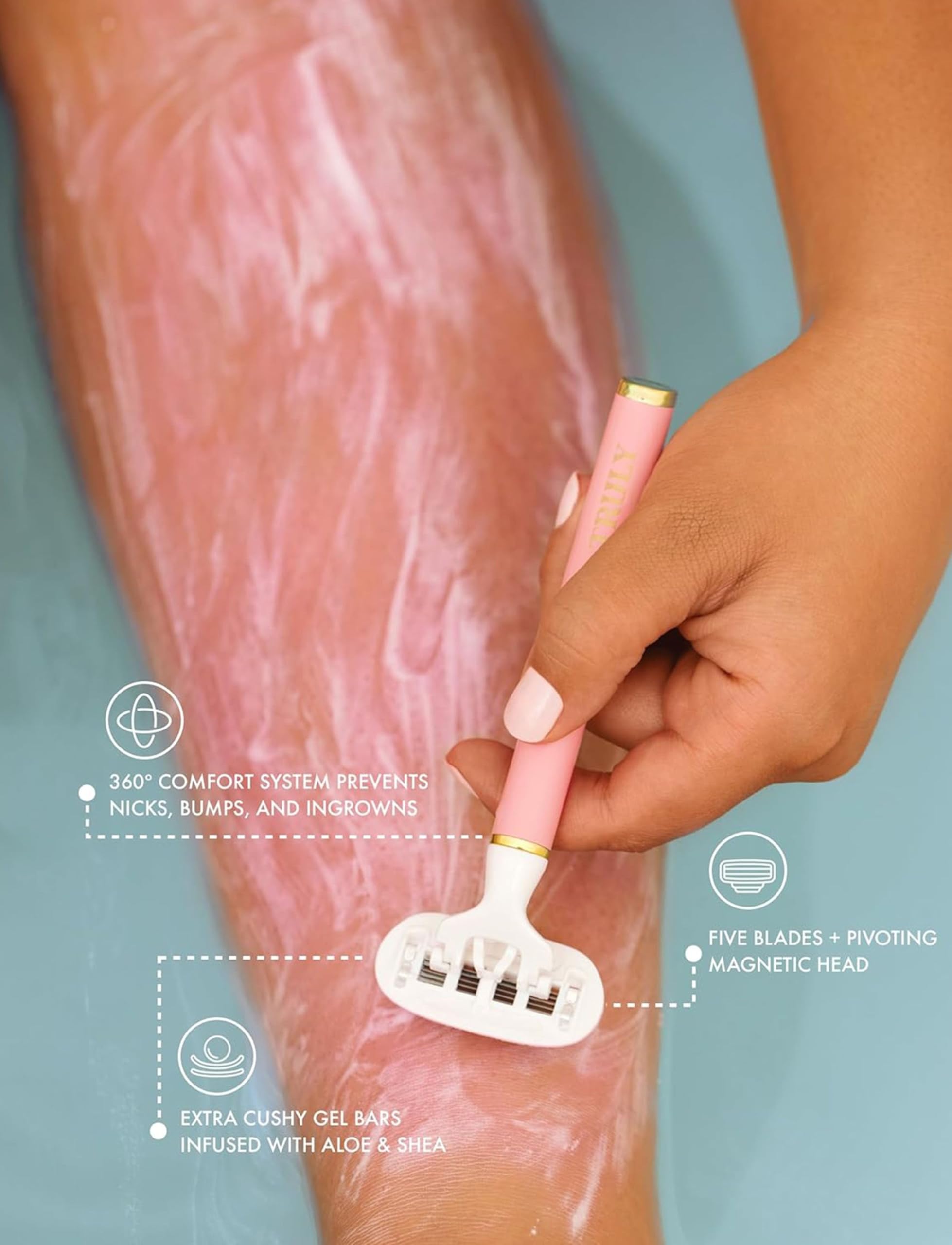 Truly Life Shaver Razor aloe and shea gel bars soothe skin during shaving