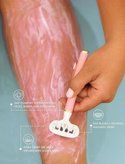 Truly Razor Heads gel bars close-up highlights cushioned glide for comfort.