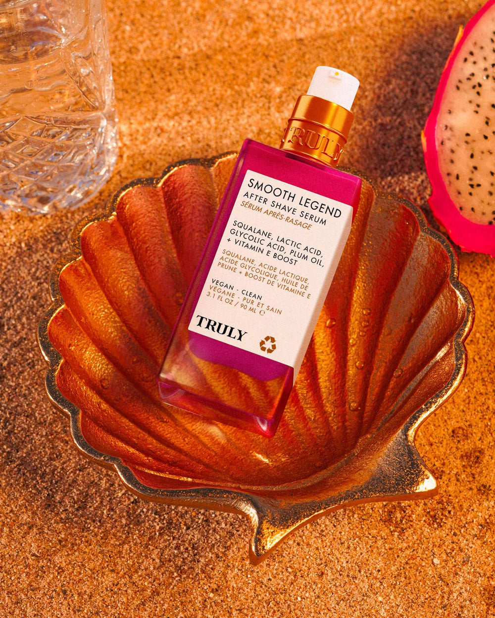 Truly Smooth Legend Serum glow finish on skin after use