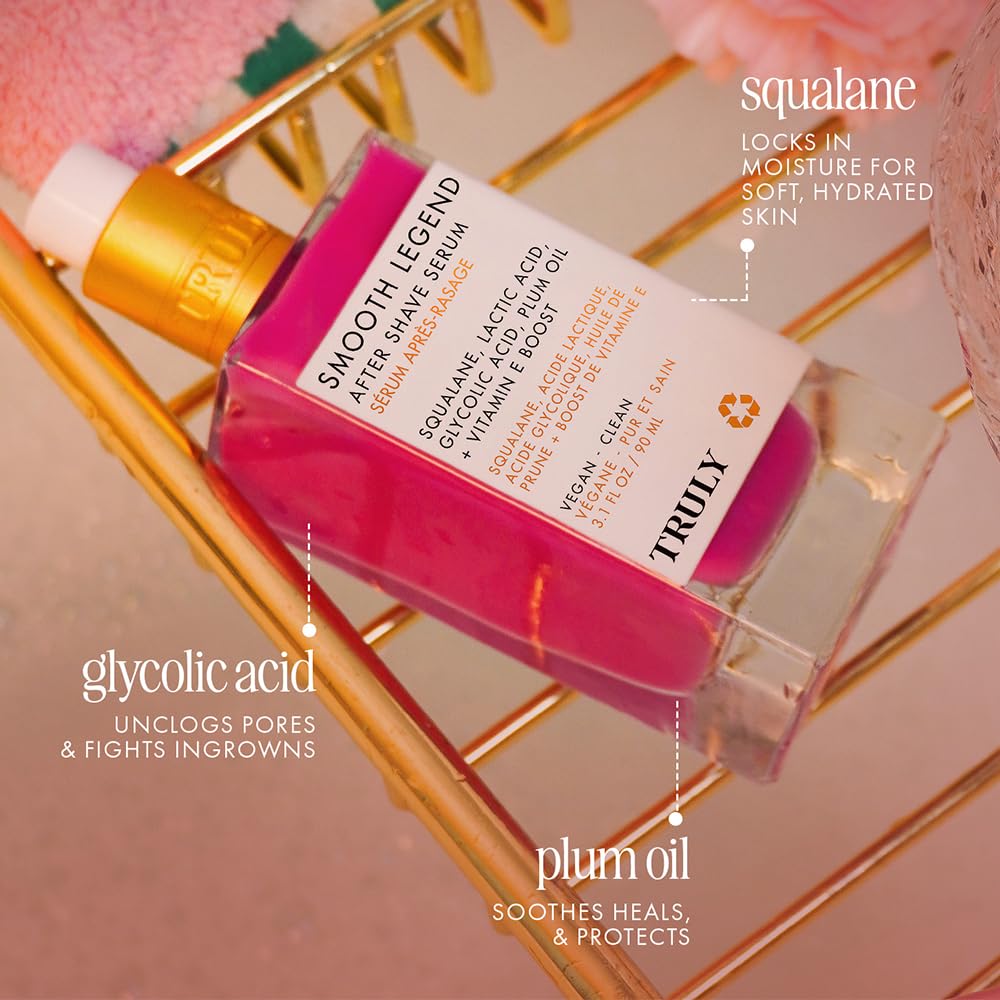 Truly Smooth Legend Serum texture close-up highlighting gentle exfoliation