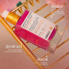 Truly Smooth Legend Serum texture close-up highlighting gentle exfoliation
