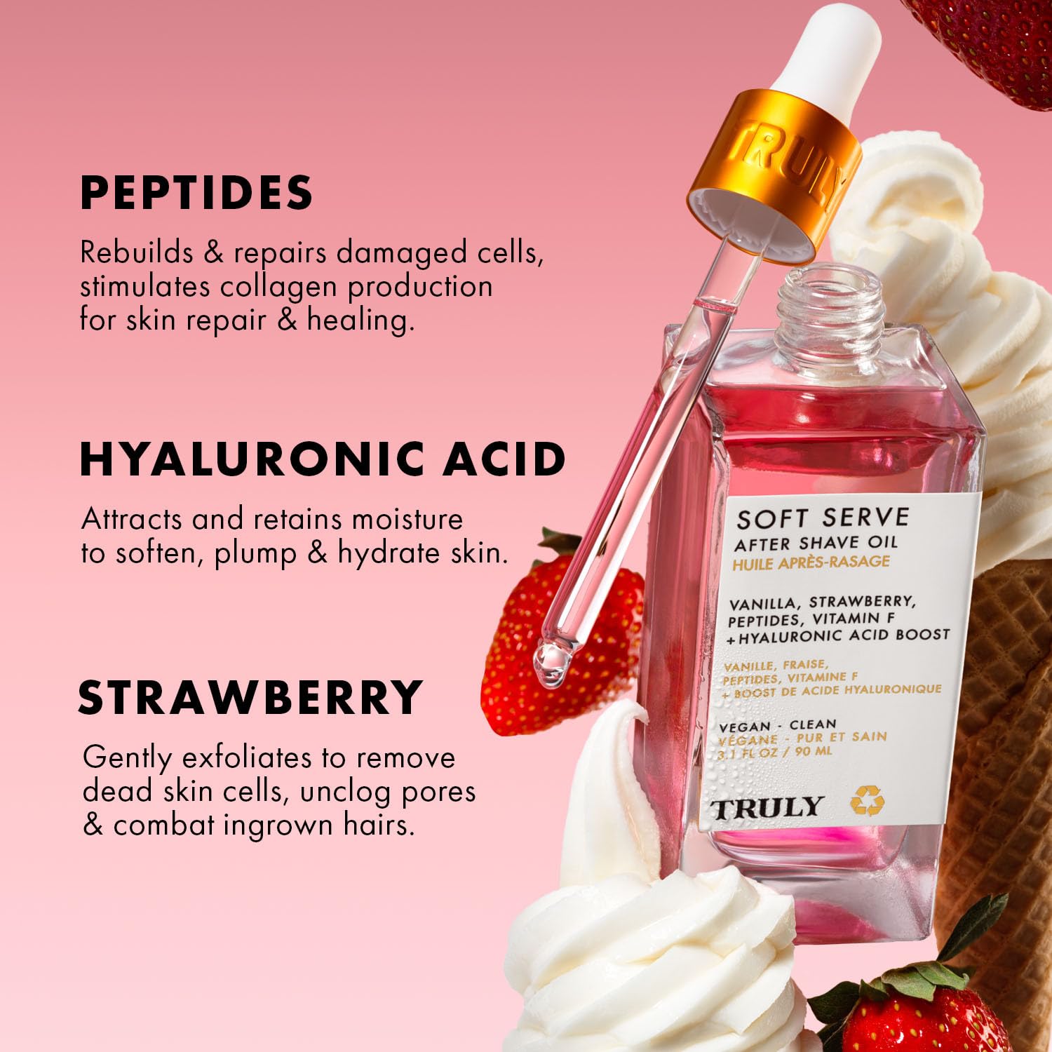 Truly Soft Serve peptides close-up highlights skin-supportive formula