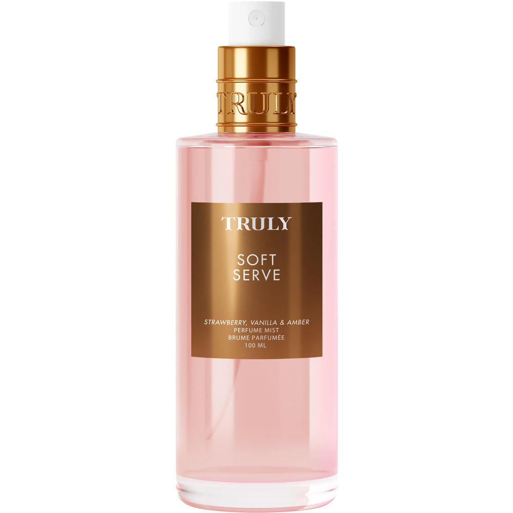 Truly Soft Serve Perfume Mist amber accent delivers warmth without overpowering sweetness.
