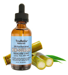 TruReliv HemiSqualane used on hair to control frizz and add shine