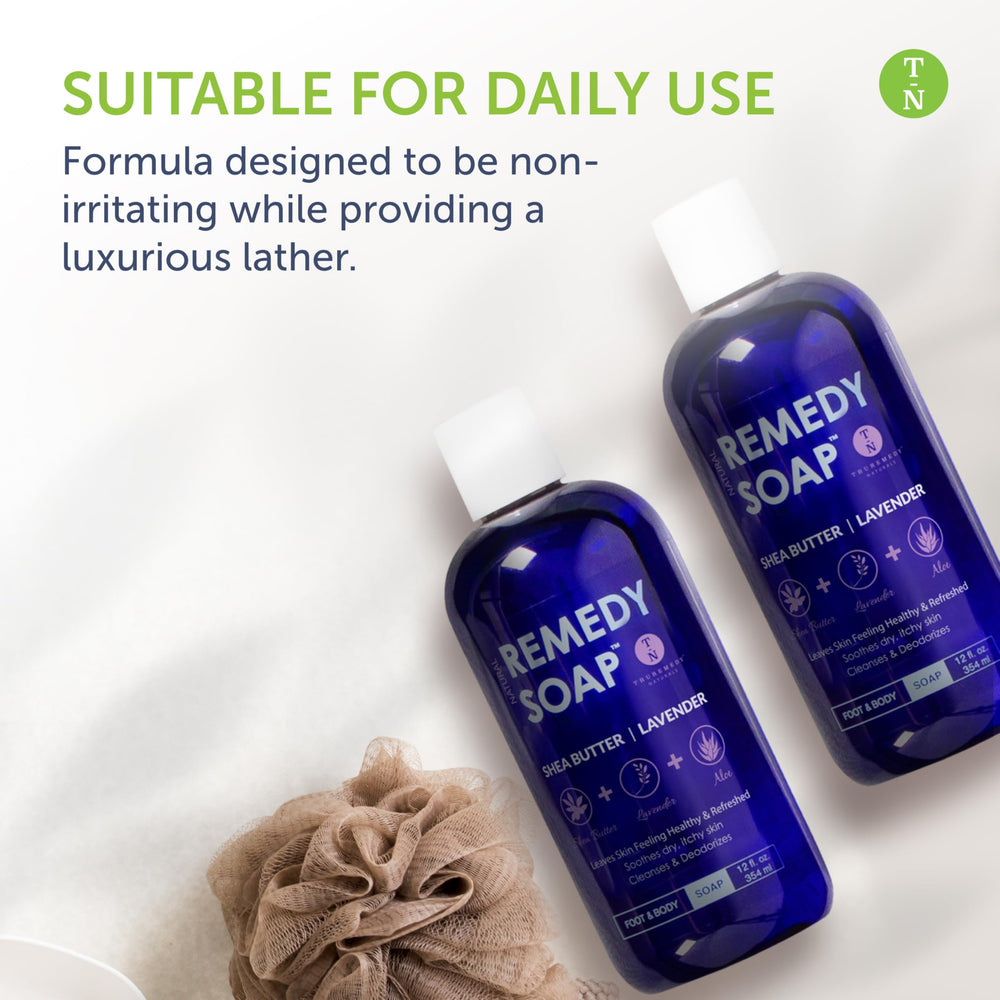 Truremedy Naturals Lavender Shea Butter Body Wash shea butter nourishes skin moisture.