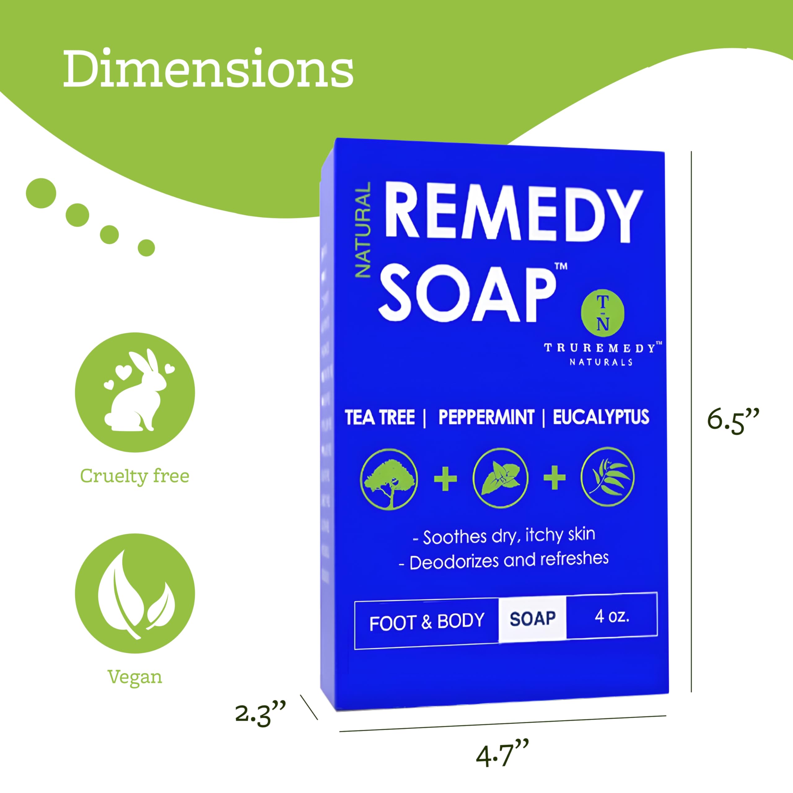 Truremedy Naturals Remedy Soap all-in-one cleanser for face, body, and feet.