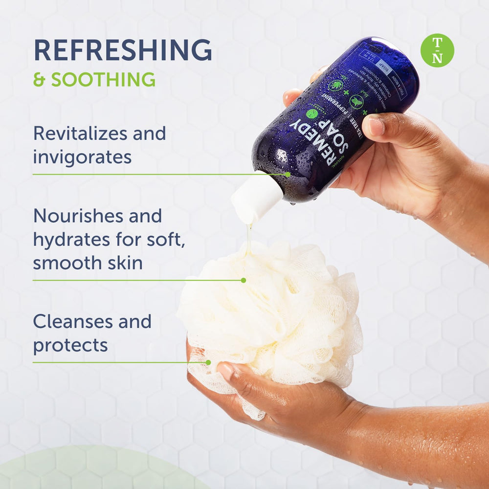 Truremedy Naturals Tea Tree Oil Body Wash gift-pack image promotes thoughtful skincare.
