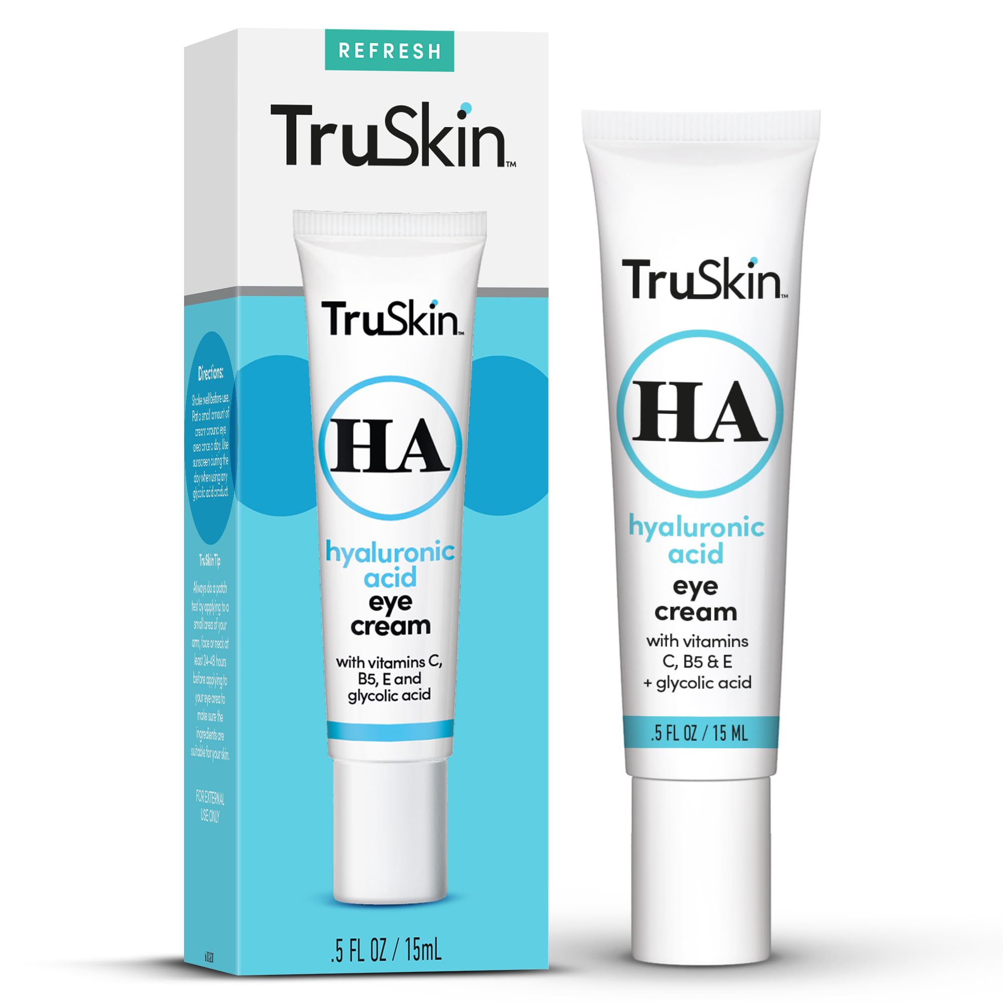 TruSkin Eye Cream hydration-application promotes refreshed, comfortable under-eye skin.