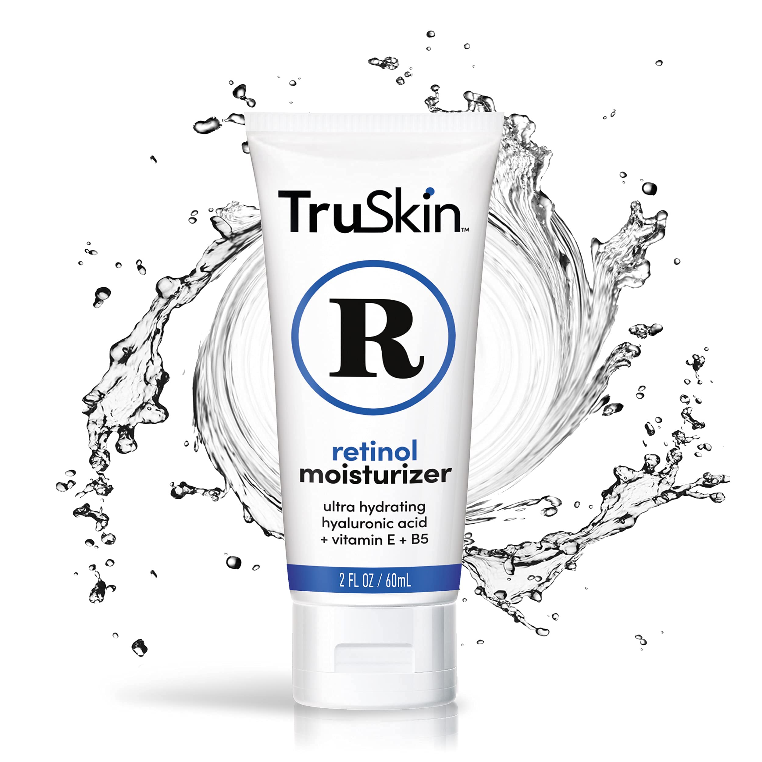 TruSkin moisturizer being applied to face during morning routine.
