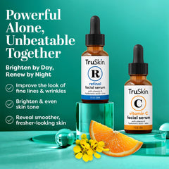 TruSkin Face Serum Duo gift box signals premium anti-aging set for gifting.
