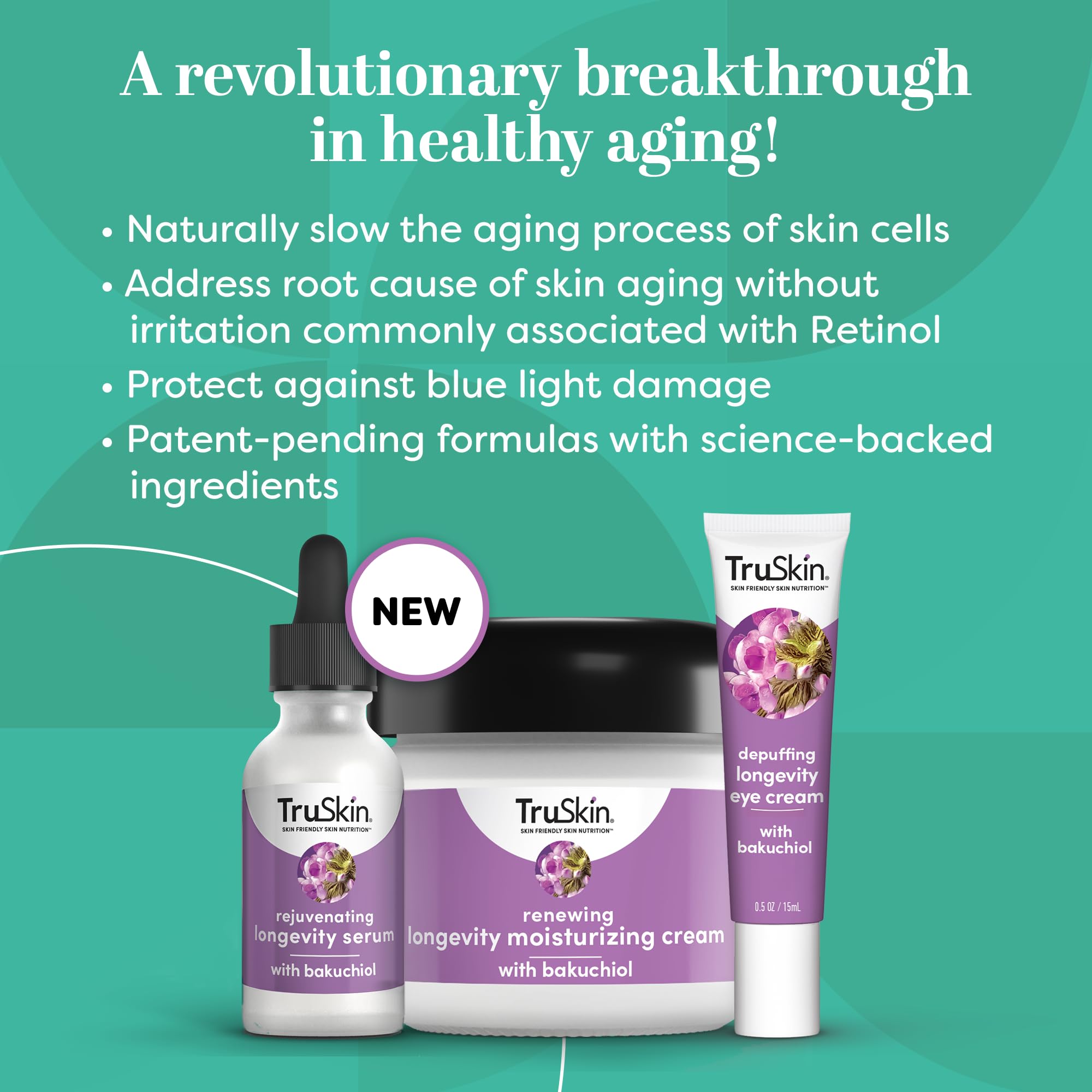 Green Coffee Bean extract in TruSkin Longevity Eye Cream softens fine lines