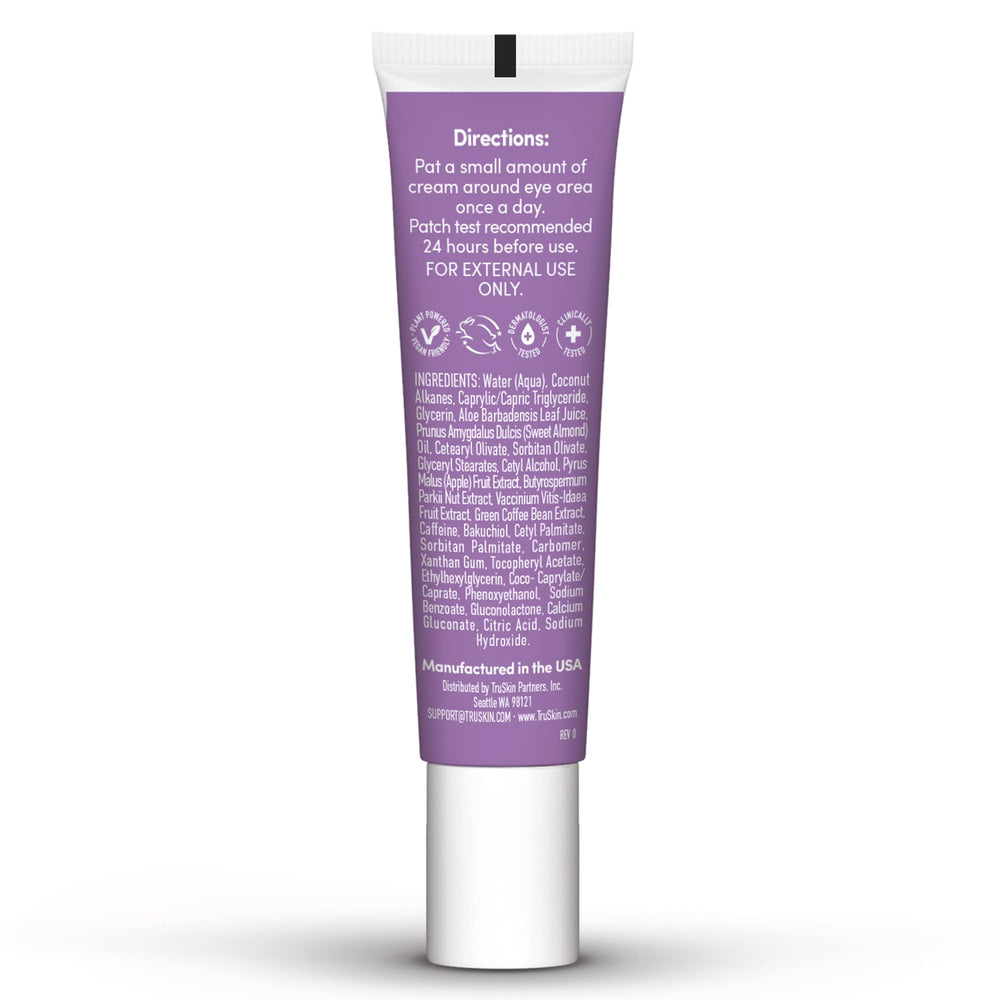 Compact 0.5 fl oz packaging of TruSkin Longevity Eye Cream front view