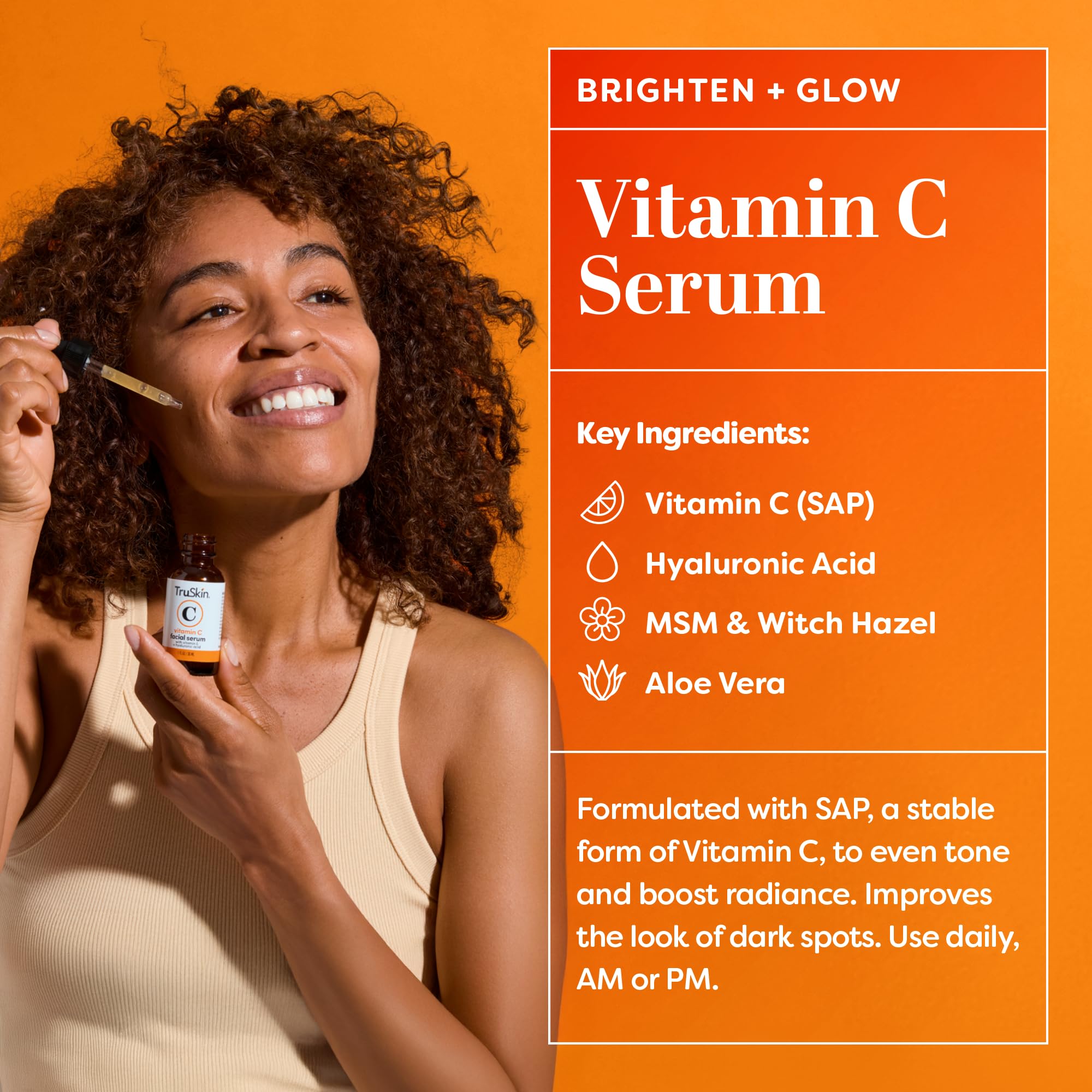 TruSkin Morning Drops application demonstrates easy daily hydration.