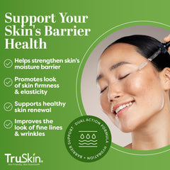TruSkin Pro Collagen Serum pump dispense shows convenient application for quick skincare routine