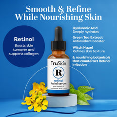 TruSkin Retinol Serum dropper close-up showing precise application