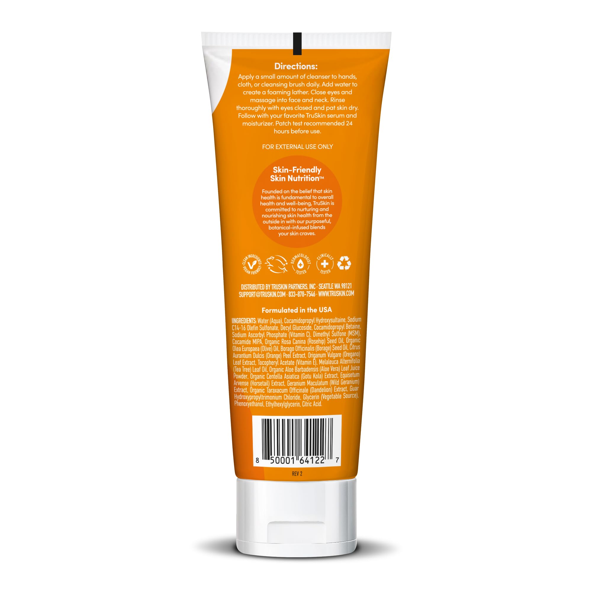 TruSkin packaging highlights clean ingredients and minimal fragrance.