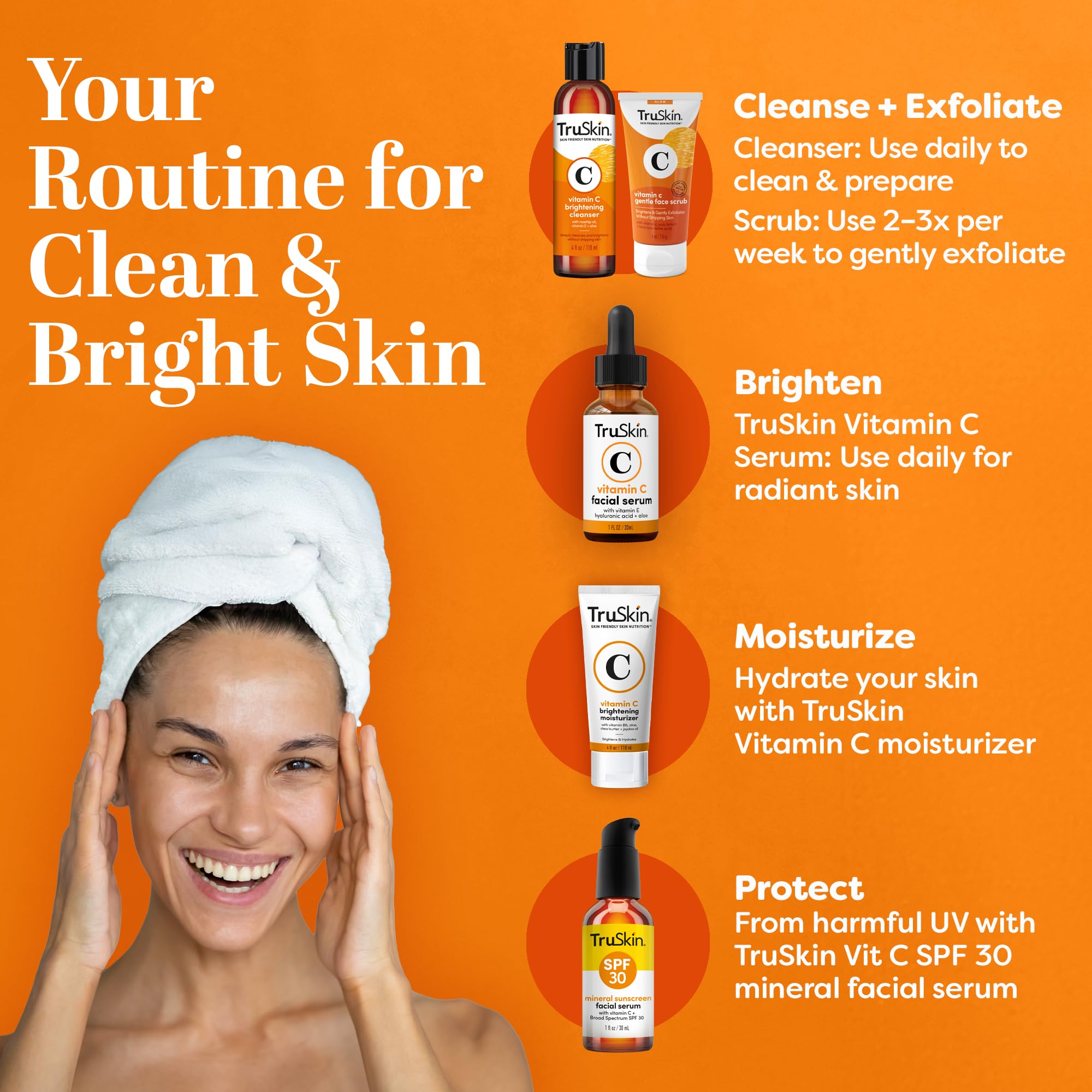TruSkin Vitamin C Cleanser packaging closeup packaging details