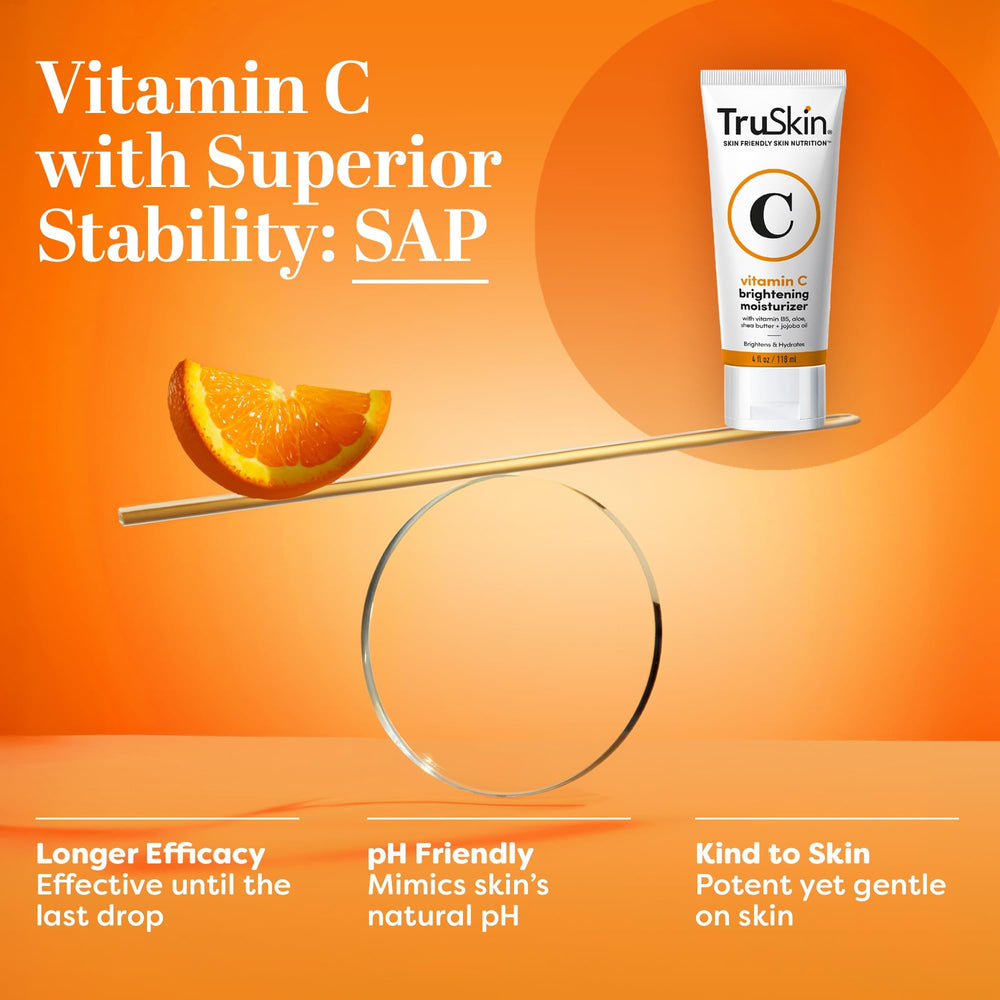 TruSkin Vitamin C Cream green tea aloe ingredients highlight soothing antioxidants and hydration