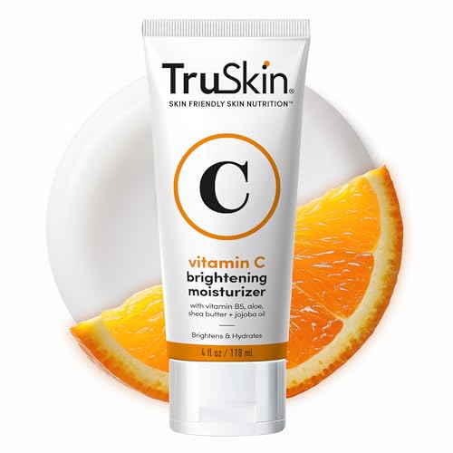 TruSkin Vitamin C Cream jar closeup showing rich hydration for radiant skin