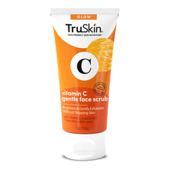 truskin vitamin c gentle face scrub jar closeup shows fragrance-free brightening exfoliation.
