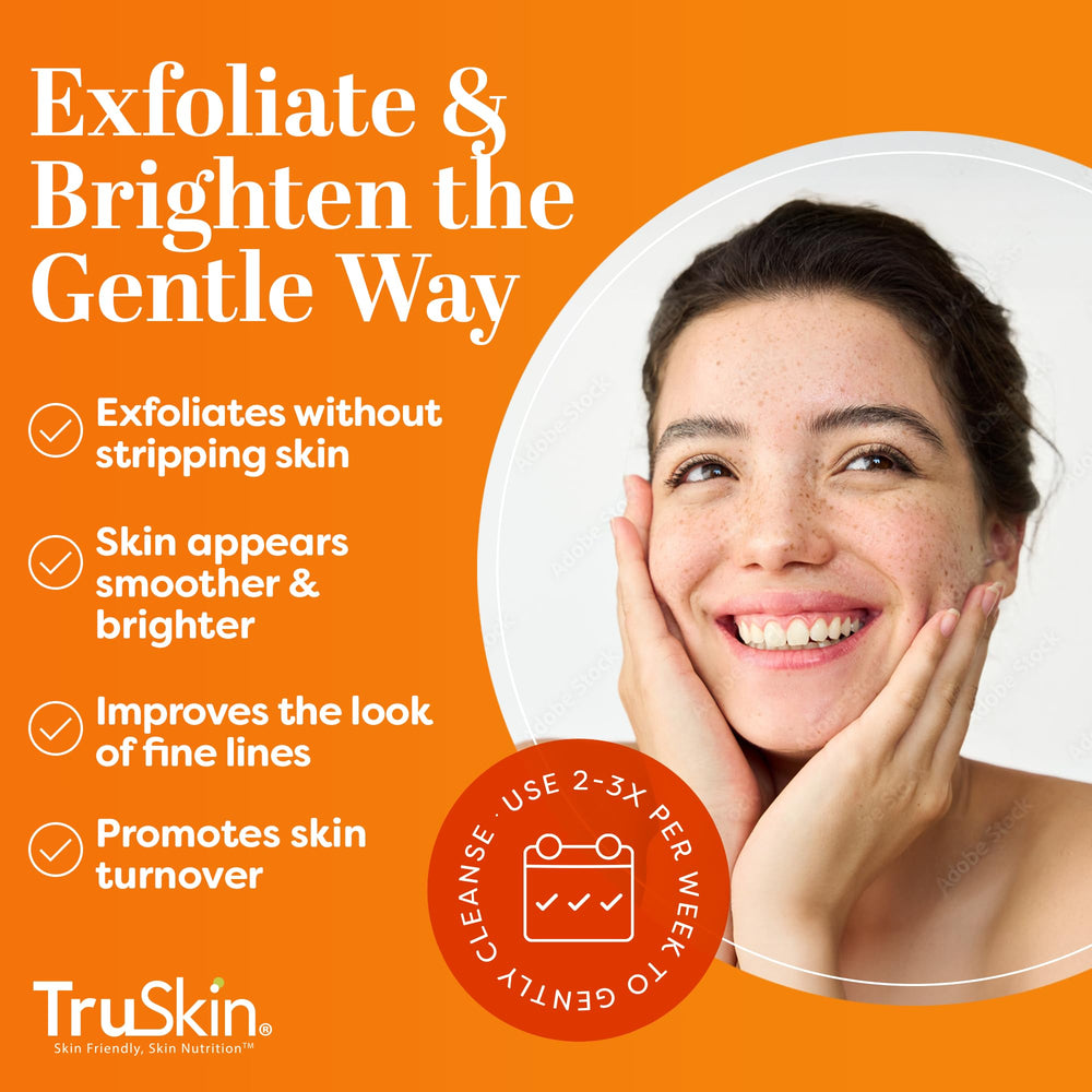 truskin vitamin c gentle face scrub yuzu lemon botanicals visible for antioxidant glow.