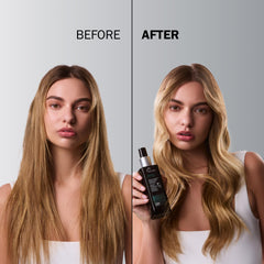 TRUSS Amino Heat Protection Spray application mist on hair before styling.