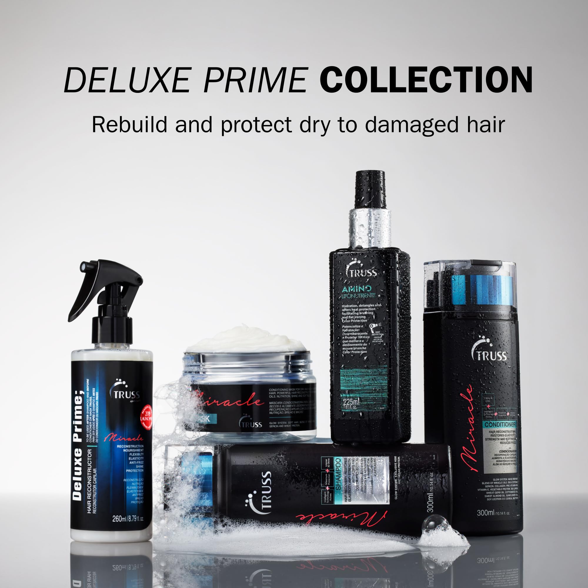 TRUSS Amino Heat Protection Spray detangles hair with minimal tugging.