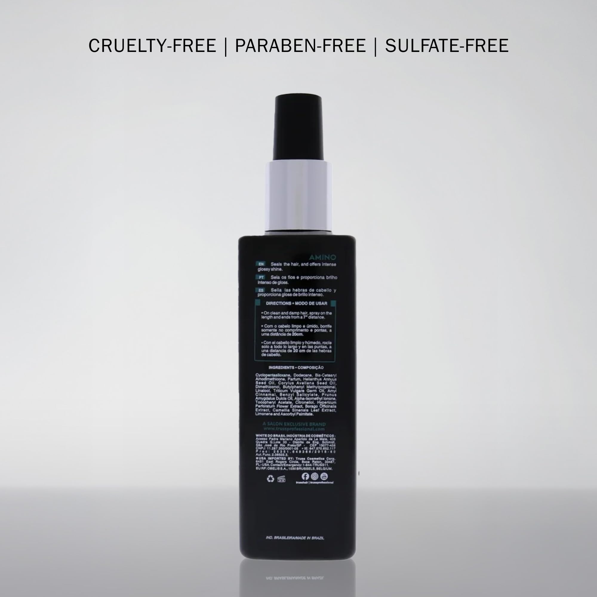 TRUSS Amino Heat Protection Spray essential oils infusion for scalp comfort.