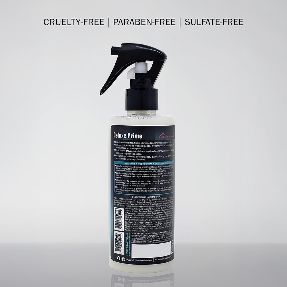 TRUSS Deluxe Prime shine closeup reveals healthier-looking hair texture.
