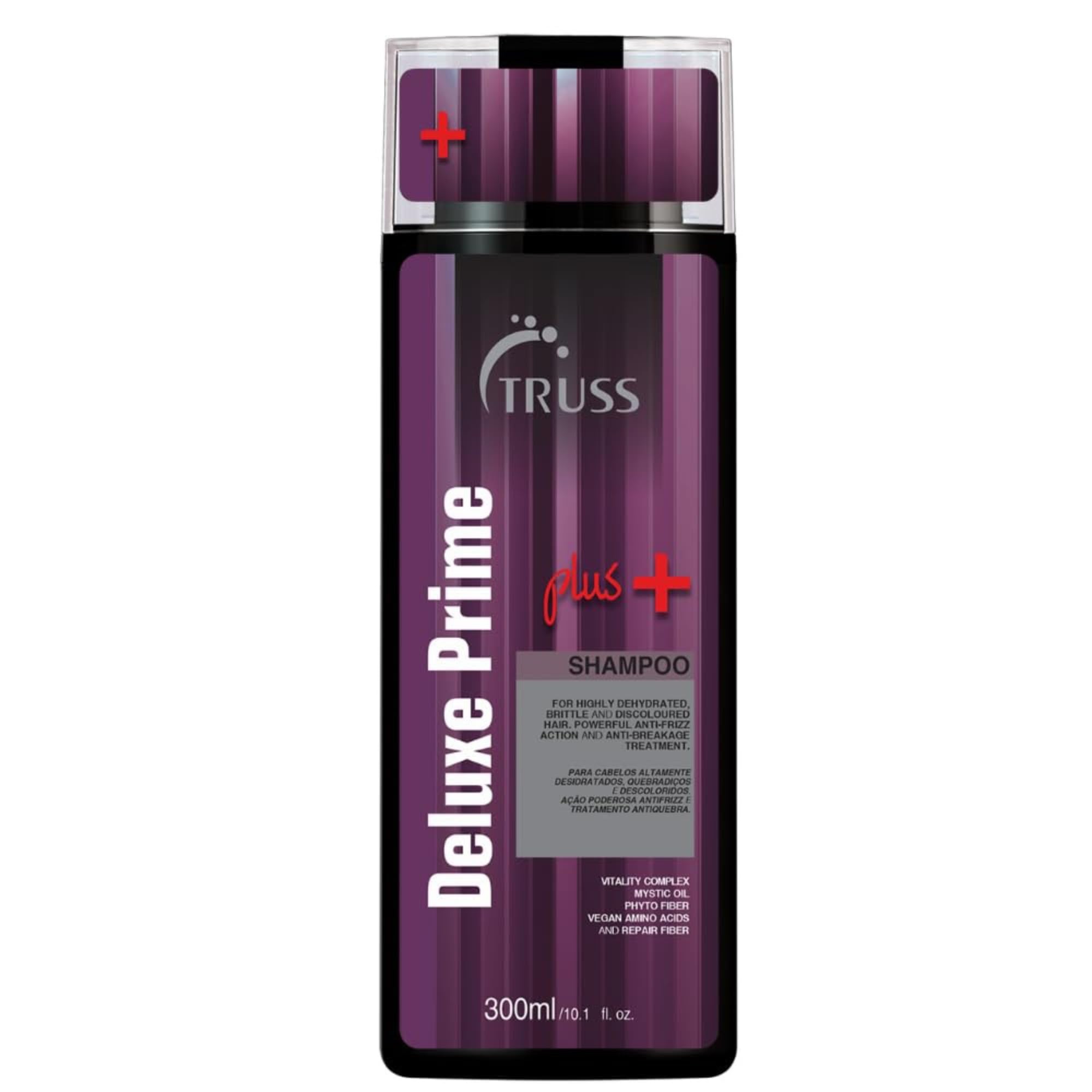 TRUSS Deluxe Prime Plus+ bottle front showing hydrating formula for dry hair