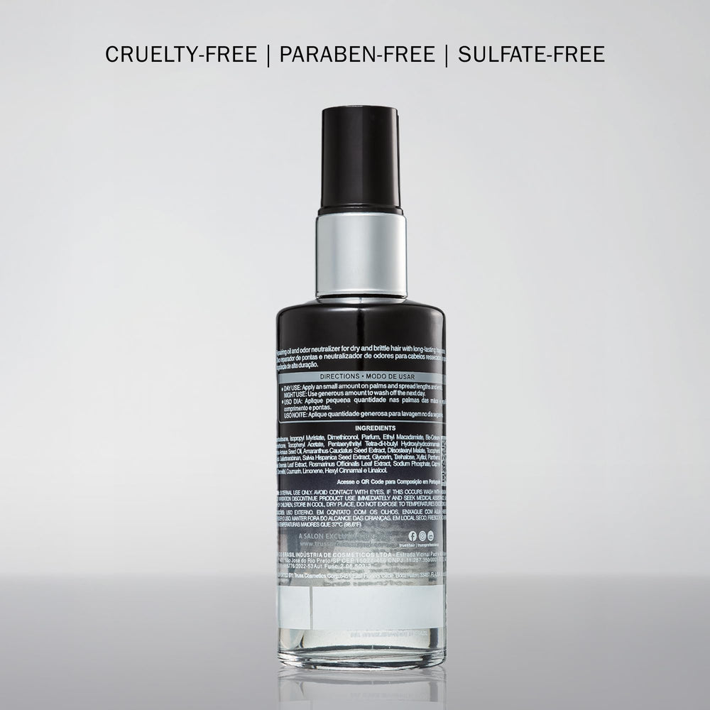 TRUSS Illuminatte oil on styling finish for glossy, protected strands.