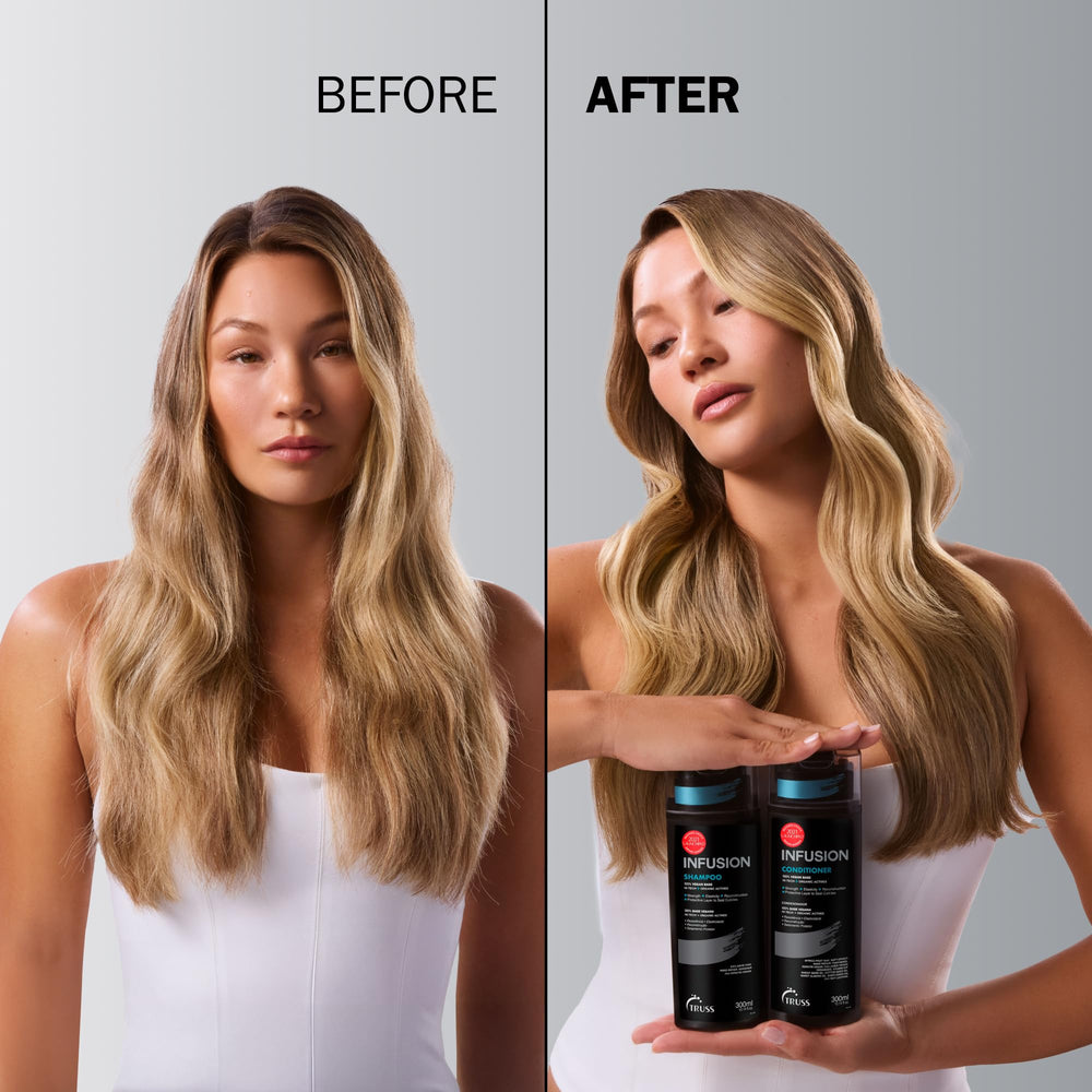 TRUSS Infusion Hair Shampoo anti-aging repair for damaged strands.