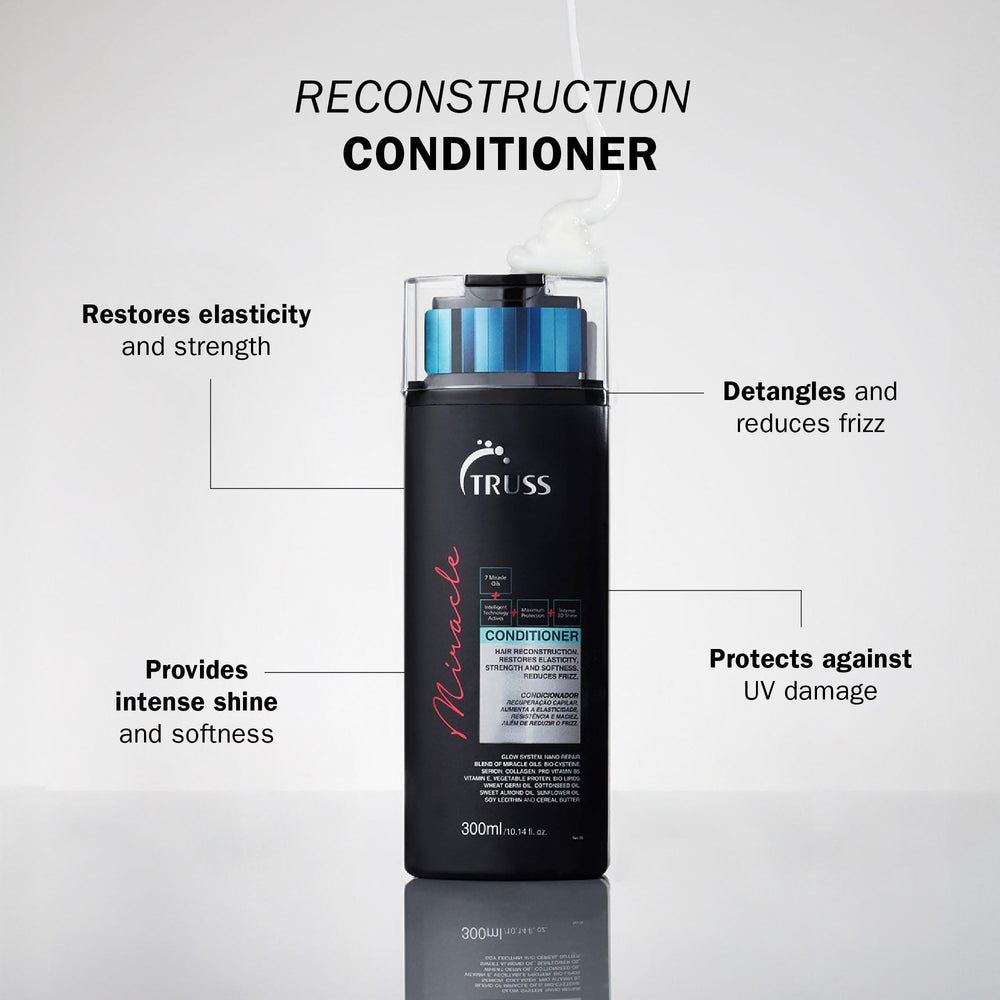 TRUSS Miracle Hair Conditioner lather closeup hints at deep hydration benefits.