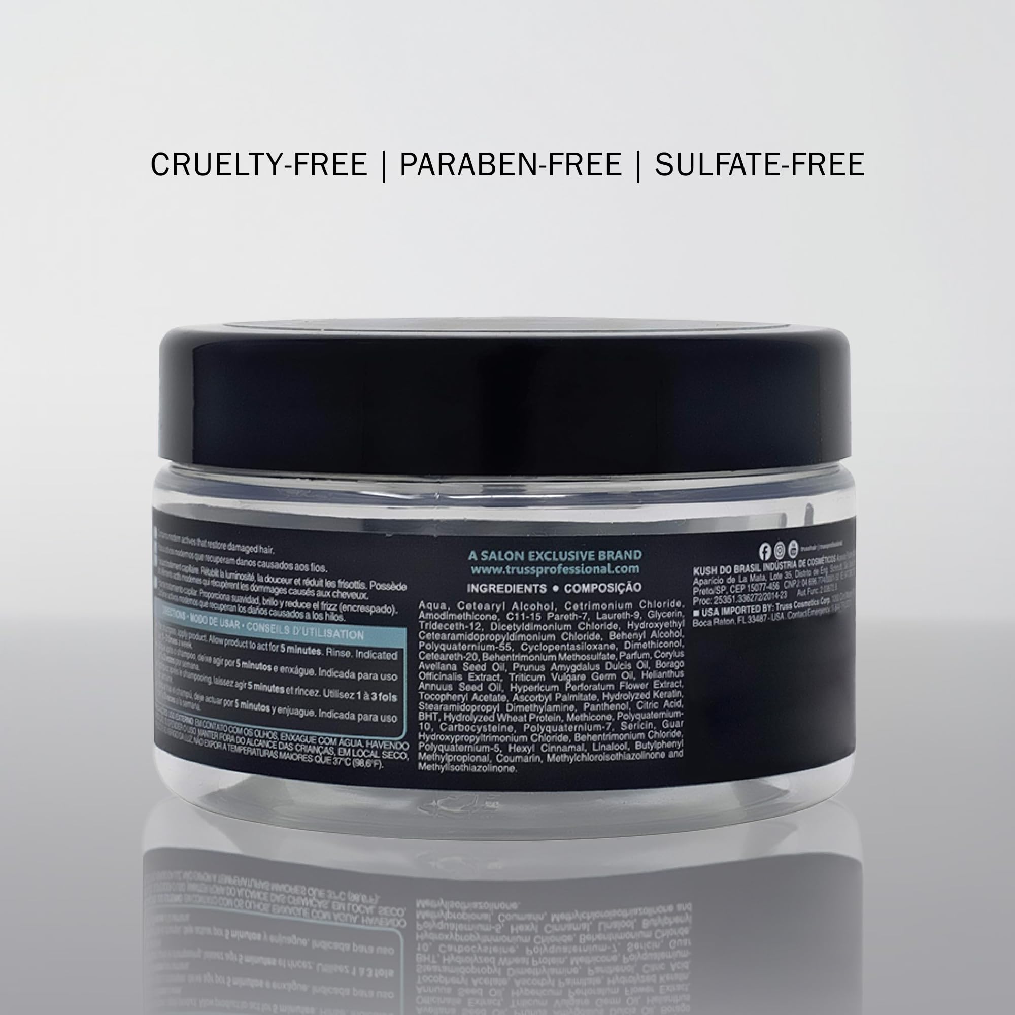 TRUSS Miracle Hair Mask finish shows glossy, healthy-looking strands after use