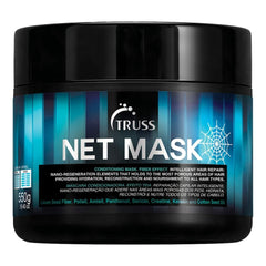TRUSS Net Deep Conditioning Bottle Closeup demonstrates hydration for smoother, bouncier curls.