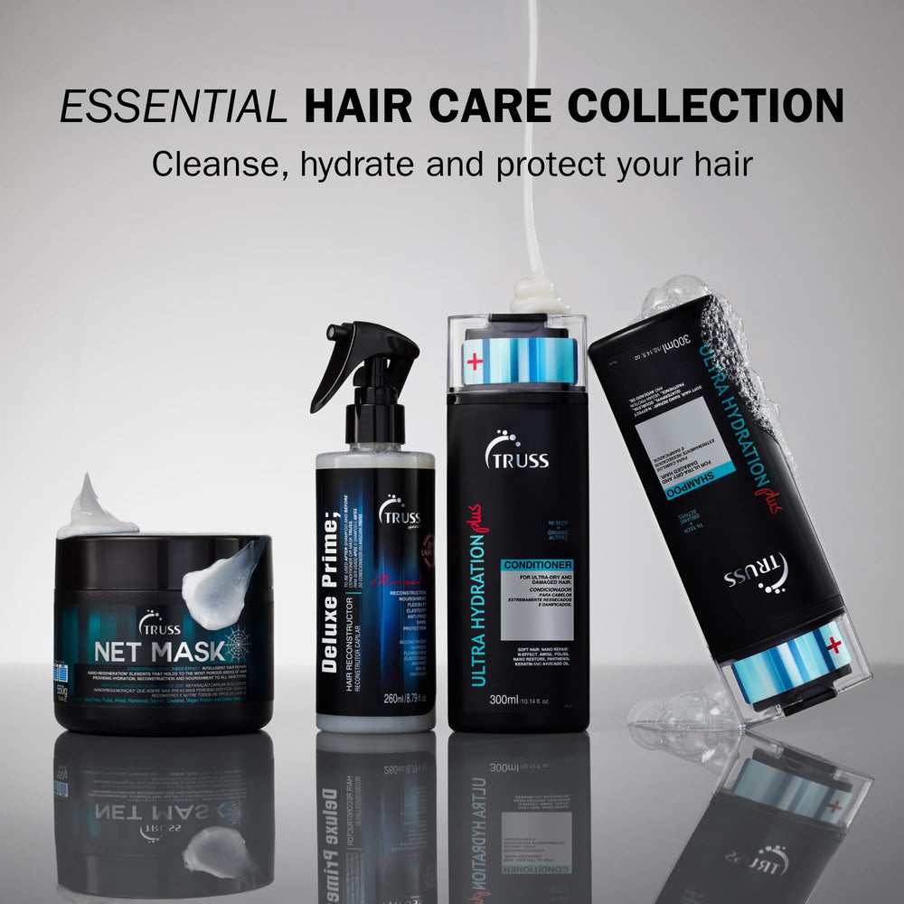 TRUSS Net Deep Conditioning Frizz Control emphasizes humidity resistance and manageability.