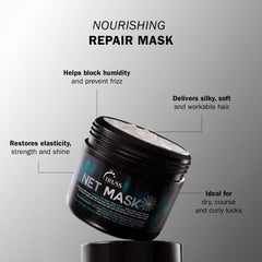 TRUSS Net Deep Conditioning Hair Mask jar texture suggests creamy formula for softer curls.