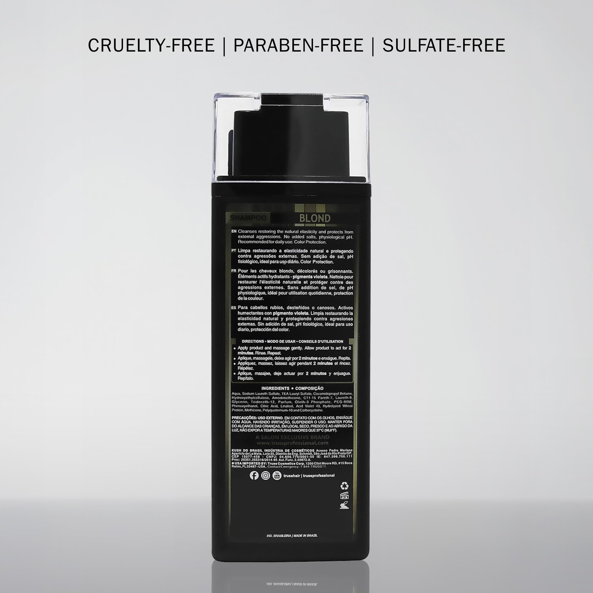 TRUSS Purple Shampoo & Toner demonstrates improved elasticity and frizz control