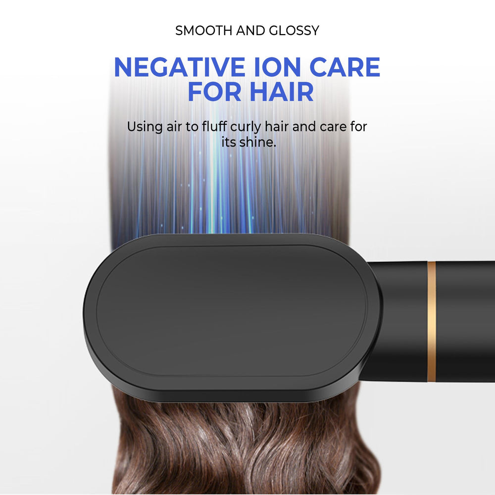 Trylater 2.5-inch hot air brush head creates voluminous waves and smoothing.